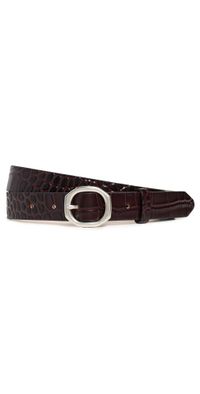 rag & bone Small Audrey Belt Bordeaux Croc XS