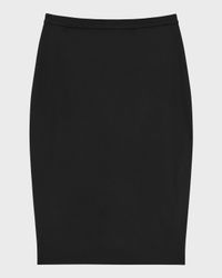 Traceable Wool Knee-Length Pencil Skirt