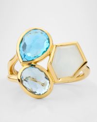 Rock Candy Small Mare 3-Stone Cluster Ring in 18K Gold