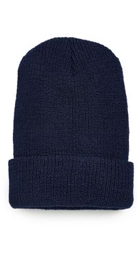 Aaron Levine Wool Beanie Navy One Size