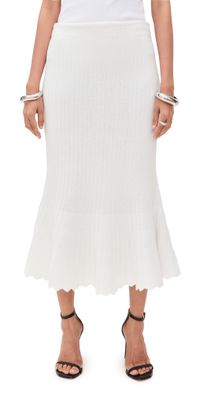 AKNVAS Mie Cotton Knit Skirt White S