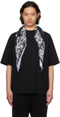 We11done Black Wrinkled Muffler T-shirt