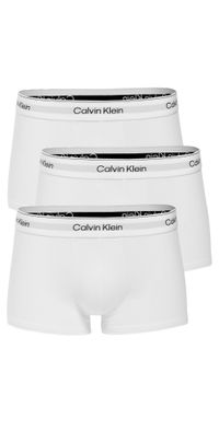 Calvin Klein Underwear Icon Cotton Stretch 3-Pk Low Rise Trunks White S