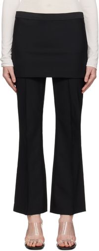 The Garment Black Noah Crop Skirt Trousers