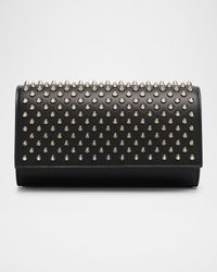 Paloma Spike Studs Leather Wallet on Chain