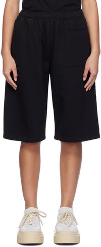 MM6 Maison Margiela Black Drawstring Shorts
