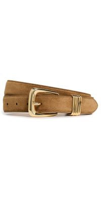 Veronica Beard Suede Harness Belt Acorn XL