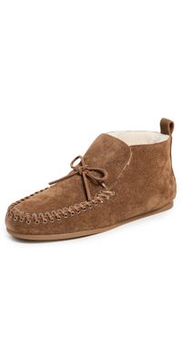 Madewell Mila Moc Booties Warm Chestnut 5.5