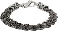 Emanuele Bicocchi Silver Flat Braided Bracelet