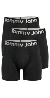 Tommy John 360 Sport 6 Boxer Brief 3-Pack Black L
