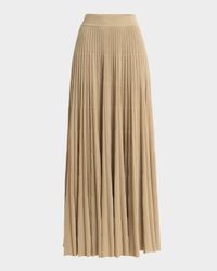 Luciole Pleated Knit Cashmere-Blend Maxi Skirt