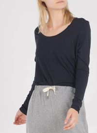 American Vintage - Tee-shirt col rond en coton - Taille L - Bleu