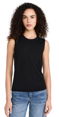 Theory Crew Neck Shell Top Black S