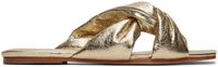 Studio Amelia Gold Pillow Loop Sandals