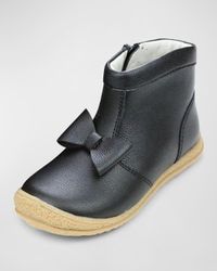Girl's Hilary Bow Patent Booties, Baby/Toddlers