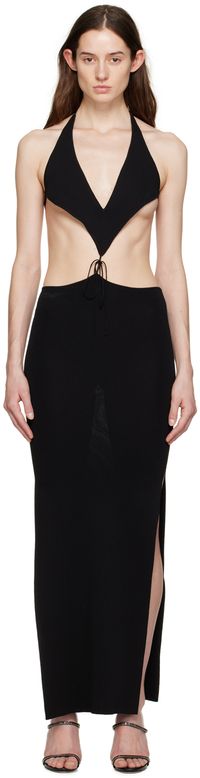 Aya Muse Black Tetra Maxi Dress