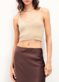 From Future - Top droit en cachemire - Taille L - Beige