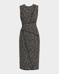 Sleeveless Boucle Wool-Cotton Dress