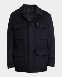 Men's Sahariana Wool-Cashmere Utility Jacket