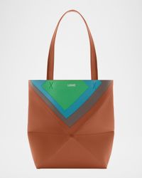 x Albers Puzzle Fold Tote Bag in Nappa Leather