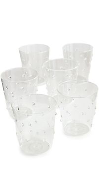 Zafferano Party Dots Tumbler Set of 6 Transparent One Size