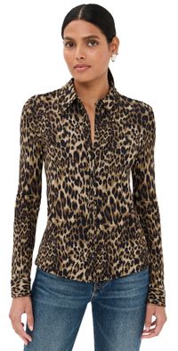 Nili Lotan Celestine Shirt VINTAGE LEOPARD PRINT S