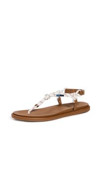Sperry Isla T Bar Sandals White 6
