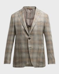 Men's Cashmere Plaid Sport Coat