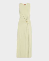Saralien Gathered Sleeveless Maxi Dress