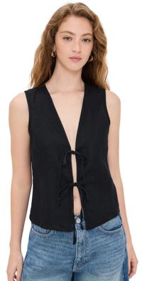 RAILS Oregon Linen Top Black L