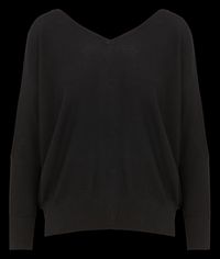 Ba&sh - Pull Col V en maille mélangée - Taille 3 - Noir