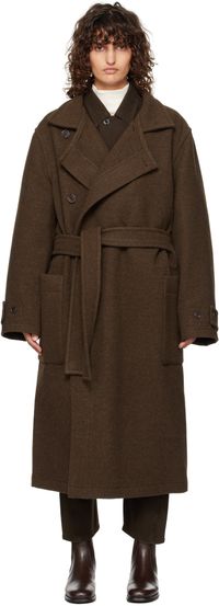 LEMAIRE Brown Wrap Coat