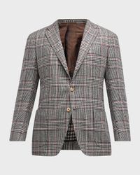 Men's Cashmere Plaid Sport Coat