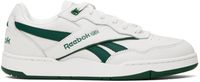 Reebok Classics White & Green Bb 4000 Ii Basketball Sneakers