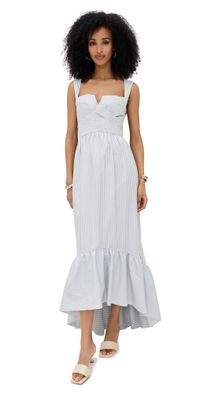 Andres Otalora Ananya Dress Sky Blue Stripes 10
