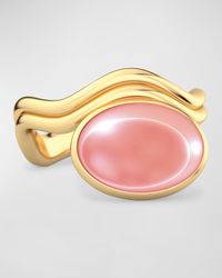 Aurora Cocktail Ring, Pink Moonstone