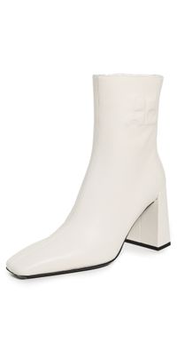 Courrèges Heritage Shadow Leather Ankle Boots Heritage White 38