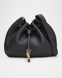 Paris VII Mini YSL Hobo Bag in Grained Leather