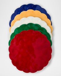 Four 14" Round Capiz Shell Placemats