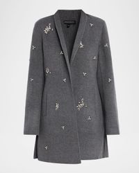 Double-Faced Cashmere Embellished Coat