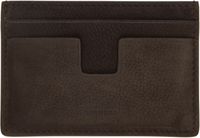 TOM FORD Brown Nubuck Classic Card Holder