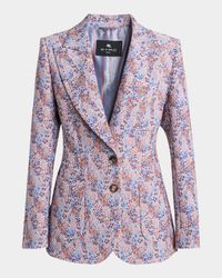 Fiorellino Lace Jacquard Single-Breasted Jacket