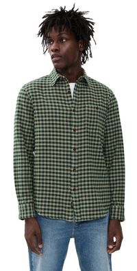 Faherty Super Brushed Flannel Pinewood Gingham L