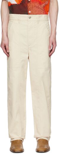 Isabel Marant Pantalon Leonel blanc cassé