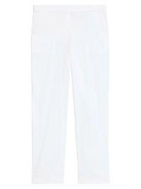 Women's Linen-Blend Slim-Fit Pants - White - Size 18