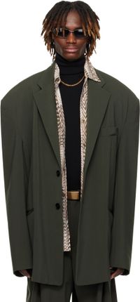 LU'U DAN Gray Misfit Blazer