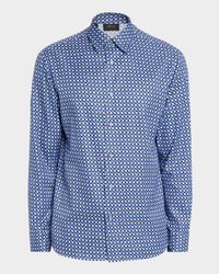 Men's Geo Print Button Down Shirt