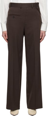 MM6 Maison Margiela Brown Twist Wool Blend Trousers