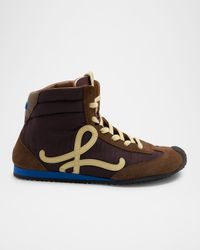 High-Top Retro Runner Sneakers