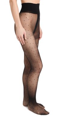 Stems Paris Edit - Sheer & Double Dots Tights Black M